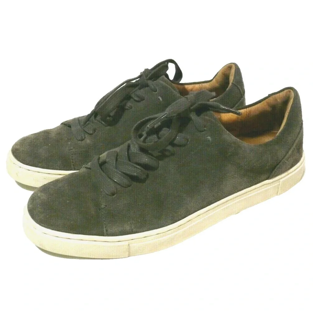 Frye Sneakers Size 8 Grigio Gray Suede Fashion Lace Up Casual‎ Shoes 3471170-GIO